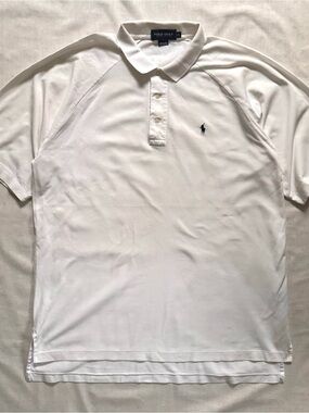 Ralph Lauren Polo Golf White Raglan Sleeve Men’s XL Polo Shirt